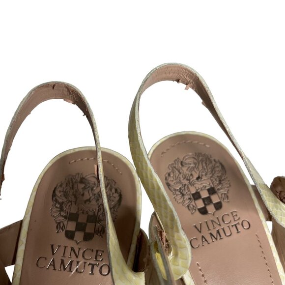 Vince Camuto 9.5 Toleo patent leather heels cream yellow - Picture 12 of 14